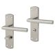 Polished Stainless Steel Mitred Bathroom Door Handles - 172 x 44mm