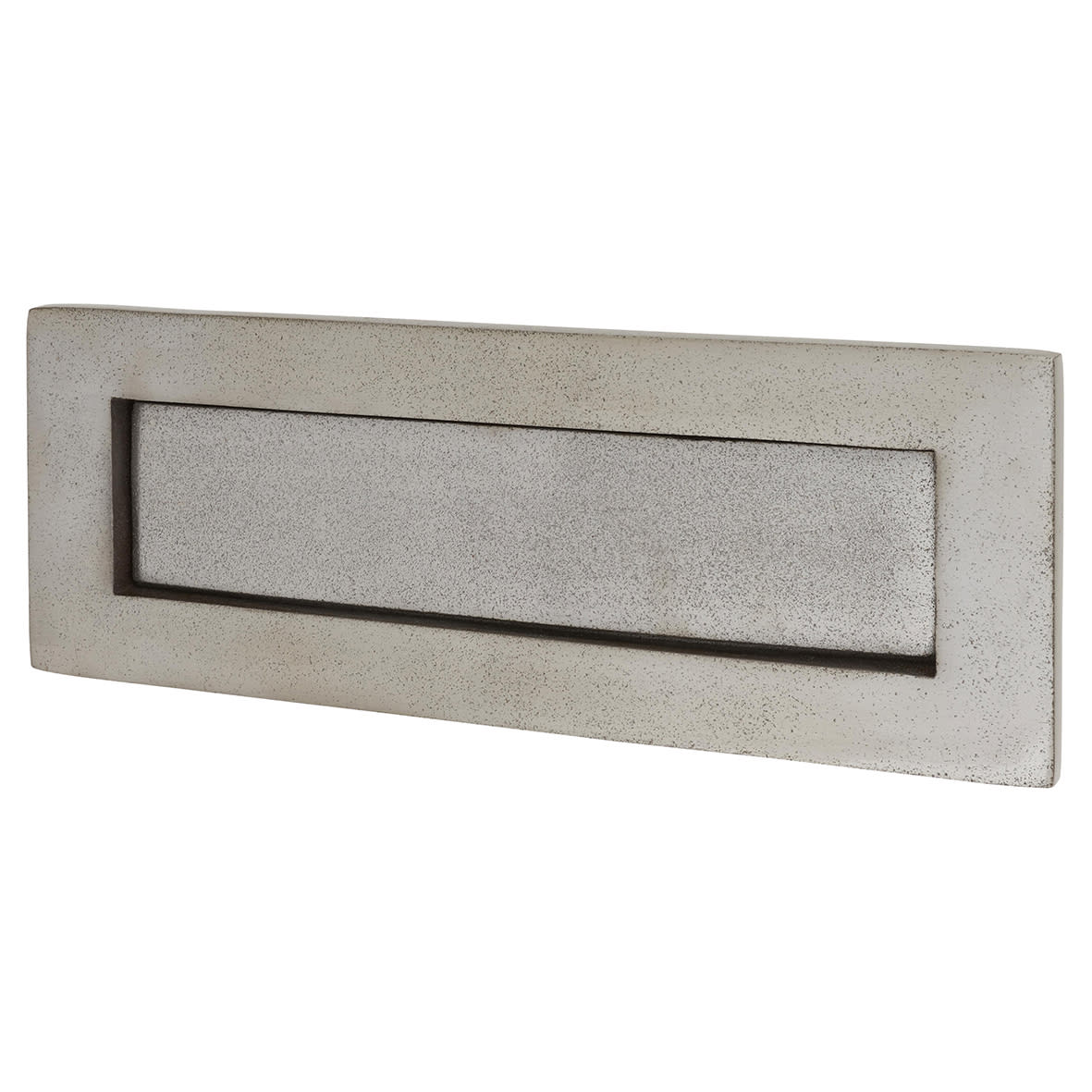 Plain Letter Plate - 254 x 90mm - Polished Iron