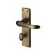 Marcus Antique Brass Bathroom Door Handles - Windsor Range - 154 x 40mm