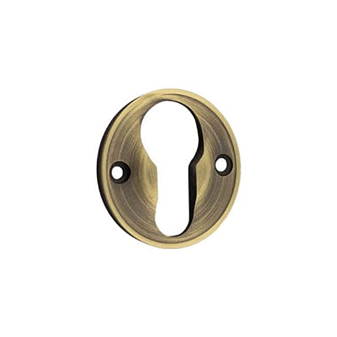 Escutcheon - 40mm Diameter - Euro - Antique Brass