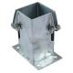 Flush Fit Bolt Down Fence Post Shoe - Bolt Secure - 100 x 100mm - Galvanised