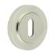 Escutcheon on Plain Rose - 53mm Diameter - Keyhole - Satin Nickel