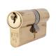 5 Pin 60mm Euro Double Cylinder - 30 + 30mm - Polished Brass - Keyed Alike