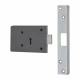 Fire Brigade FB1 Rim Deadlock - 110mm Case - 45mm Backset - Left Hand - Silver
