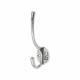 Victorian Light Duty Single Hat & Coat Hook - 125 x 51mm - Polished Chrome