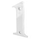 79mm Screw Fix Door Numeral - 1 - White