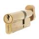 5 Pin 100mm Euro Thumbturn Cylinder - 40mm Turn + 60mm - Pol Brass - Keyed to Differ