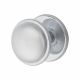 Polished Chrome Round Centre Door Knob with Plain Rose - 80mm Rose Diameter