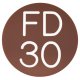 Fire Door Sign - Self Adhesive - 50mm Diameter - Rigid Plastic - Brown