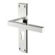 Brass Polished Chrome Euro Lock Door Handles - Stratus Range - 180 x 40mm