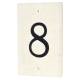 Limestone Screw Fix Door Numeral - 8 - 140 x 90mm - Natural Limestone
