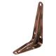London Pattern Shelf Bracket - 125 x 100mm - Antique Copper