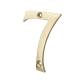 76mm Screw Fix Door Numeral - 7 - Polished Brass