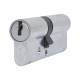 1 Star 6 Pin Kitemarked 80mm Euro Double Cylinder - 35 + 45mm - Satin Chrome - Keyed to Differ