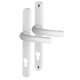 1710RH/3633N White uPVC Multipoint Door Handles - Long Plate - 92mm c/c - Tokyo Range