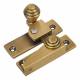 Marcus Straight Quadrant Arm Locking Sash Fastener - 69 x 20mm - Antique Brass