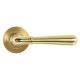 Polished Brass Door Handles on Round Beehive Rose - Newbury Range