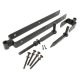 Heavy Duty Double Strap Gate Hinge Set - 600 x 90mm - Black Galvanised