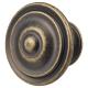 Alcott Round Cabinet Knob - 35mm Diameter - Antique Brass