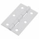 Steel Butt Door Hinge - 75 x 50mm - White - Pair