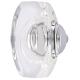 Oblong Glass Cabinet Knob - 45mm Diameter - Polished Chrome