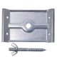 Table Corner Plate Set Including Bolt - 117 x 75mm - Zinc Plated