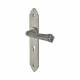 Pewter Gothic Keyhole Lock Door Handles - Long Plate - 247 x 44mm