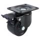 Low Level and High Load Castor - Swivel Braked - 200kg Max Weight - 65mm Diameter - Black