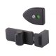 Designer Toilet Cubicle Indicator Bolt - 17-21mm Panels - Black Textured