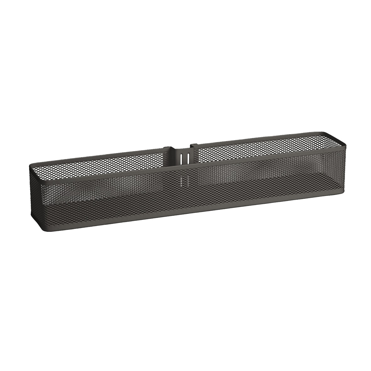Top Track System - Shallow Mesh Basket for Door & Wall Racks - 435 x 80 x 70mm - Graphite