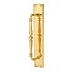 Polished Brass Offset Door Pull Handle on Plate - Screw Fix - 380 x 65mm