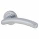 Satin Chrome Door Handles on Round Rose - Carina Range