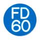 Fire Door Sign - Self Adhesive - 25mm Diameter - Rigid Plastic - Blue