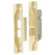 Bolt Through 2 Lever Pre Rebated Sashlock - 64mm Case - 44mm Backset - Polished Brass