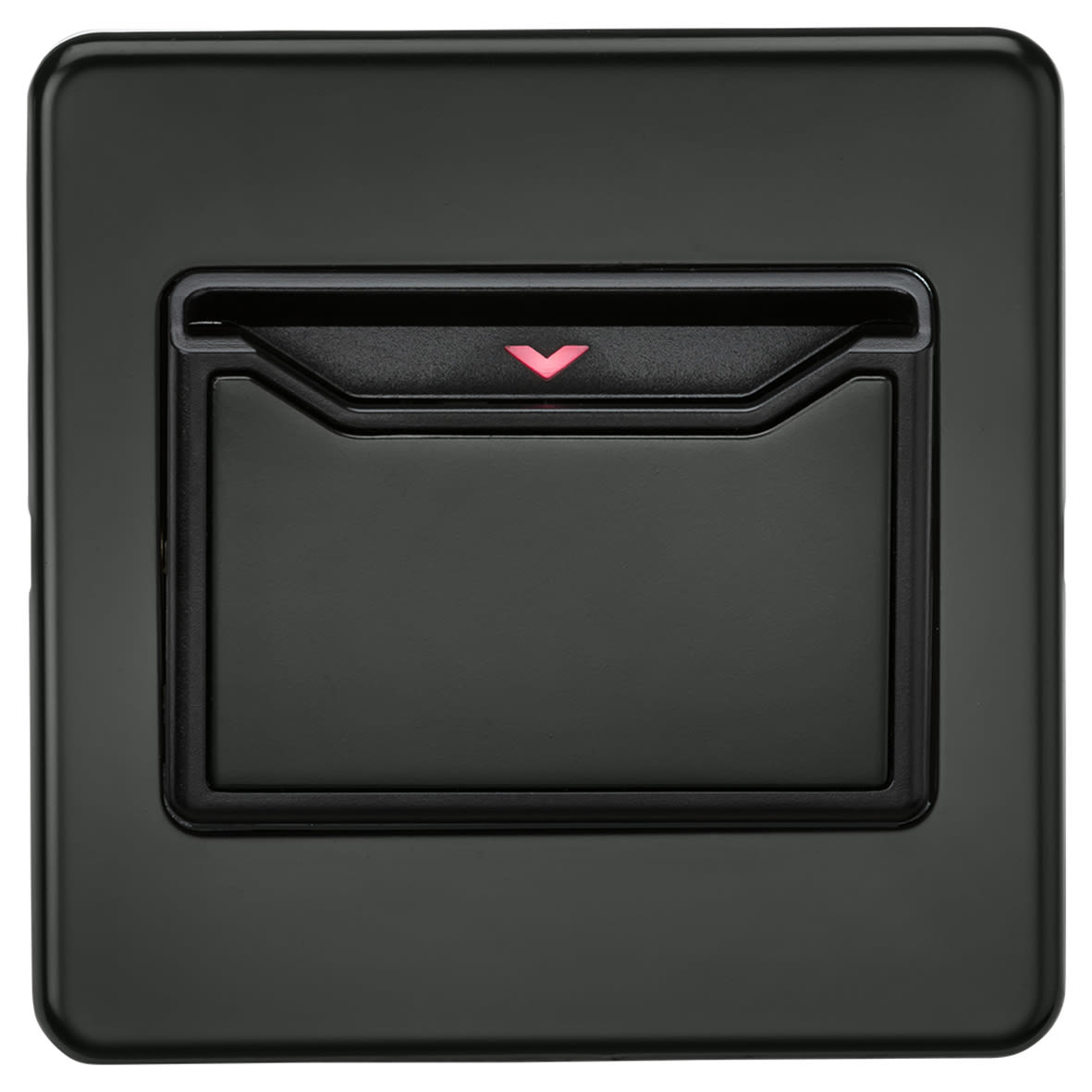 32A 1 Gang Screwless Flat Plate Key Card Switch - Anthracite