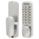 Fire Rated Mechanical Code Lock - Holdback Option - Satin Chrome