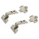 Slide On MODUL Cabinet Hinge Pack - 170° - Sprung - Overlay - Zinc Plated - Pair