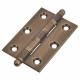 Ball Tip Washered Butt Door Hinge - 75 x 50 x 2.5mm - Antique Brass - Pair