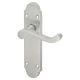 Satin Chrome Victorian Summer Scroll Latch Door Handles - 168 x 40mm