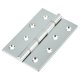 Double Phosphor Bronze Washered Butt Door Hinge - 100 x 67 x 4mm - Polished Chrome - Pair
