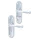 Polished Chrome Bathroom Door Handles - Genoa Range - 168 x 45mm