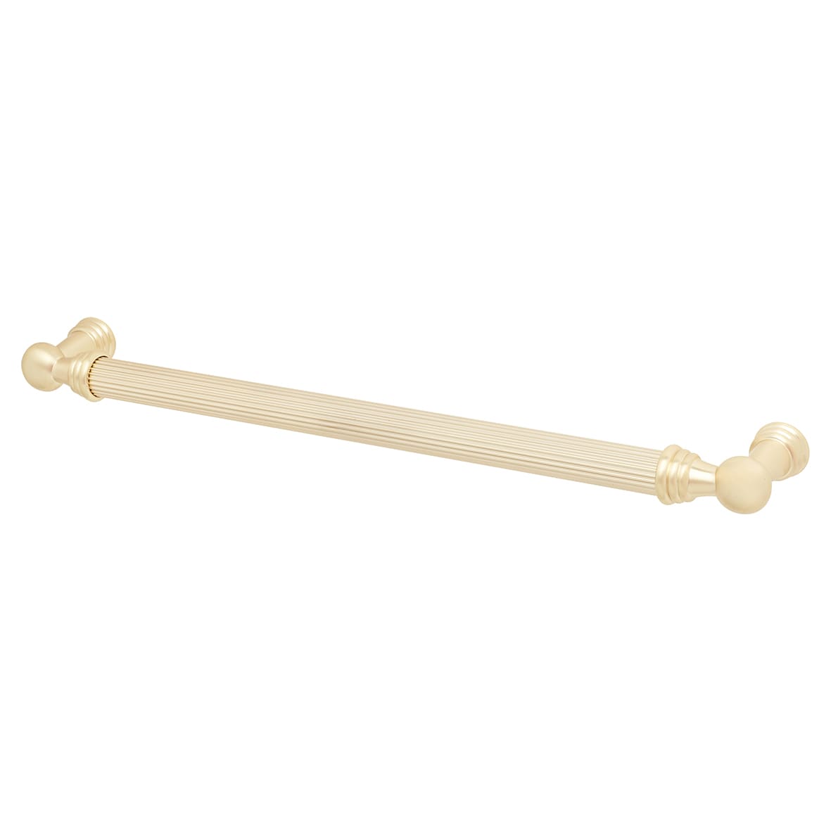 Whitby Lines 10mm T-Bar Cabinet Pull Handle - 224mm Centres - Satin Brass