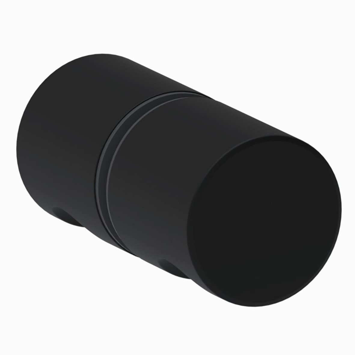 Shower Door Knob - Round - 32mm Diameter - Matt Black - Pair