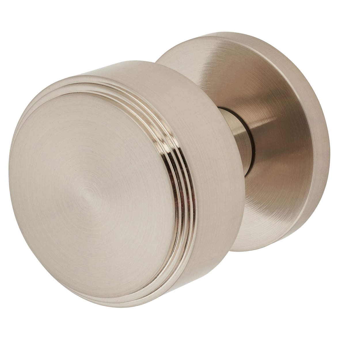 Satin Nickel Step Mortice Door Knob - 60mm Rose Diameter