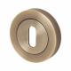 Escutcheon - 52mm Diameter - Keyhole - Antique Brass