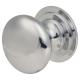 Victorian Turned Round Cabinet Knob - 38mm Diameter - Polished Chrome