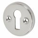 Escutcheon - 40mm Diameter - Keyhole - Polished Chrome