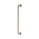 316 Satin Stainless Steel 25mm D-Bar Door Pull Handle on Rose - Bolt Fix - 450mm Centres
