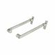 Roller Arm Fanlight Stay - 150mm Length - Satin Chrome - Pair