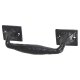 33mm D-Bar Cabinet Pull Handle - 155mm Centres - Antique Black Iron